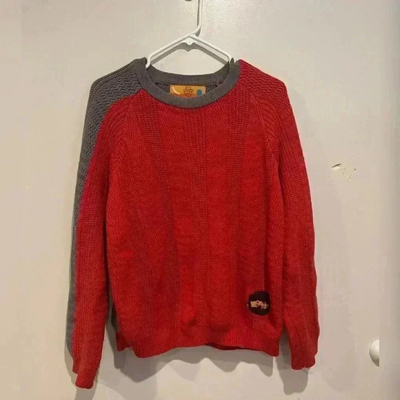 Tyakasha RARE Red and Grey Pullover Sweater - Picture 4 of 5
